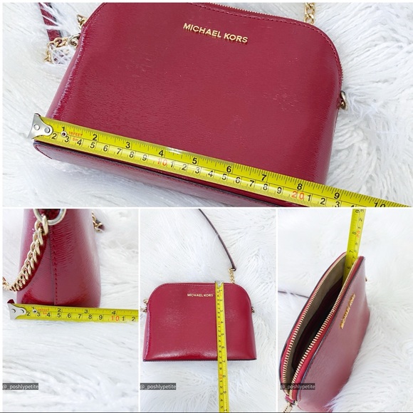 Michael Kors Authentic red & black patent dome crossbody purse bundle deal - Picture 16 of 16